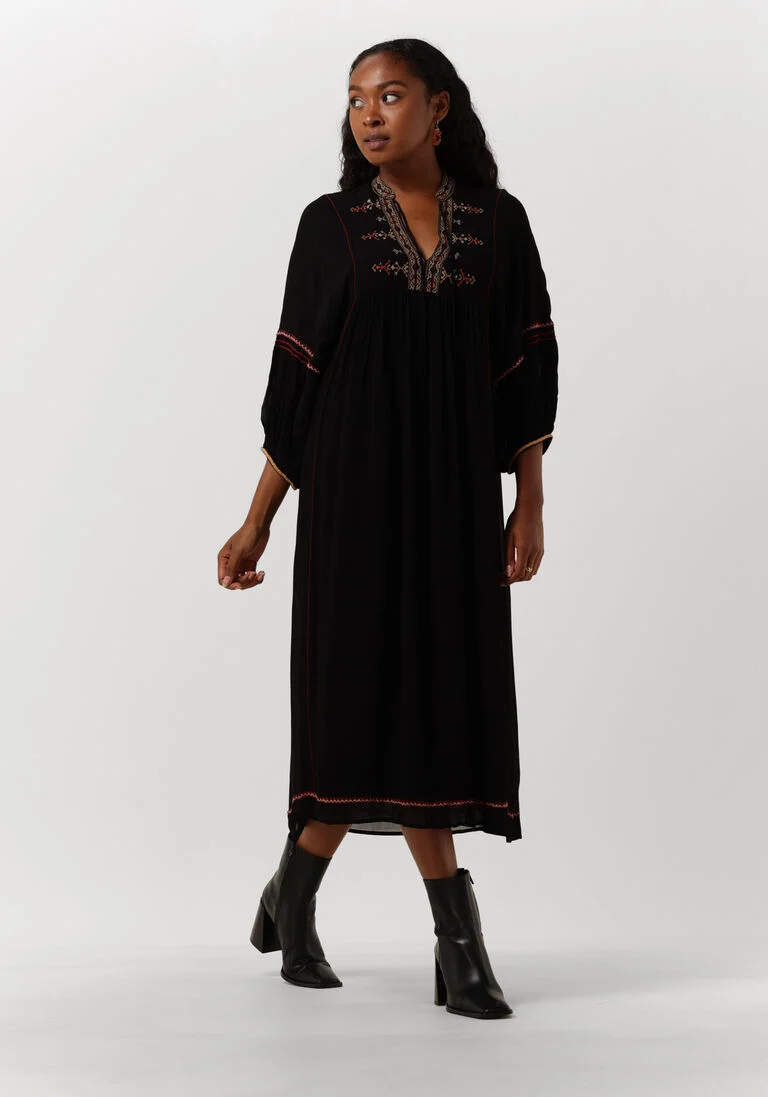 VANESSA BRUNO zwarte vanessa bruno maxi jurk veronica dress