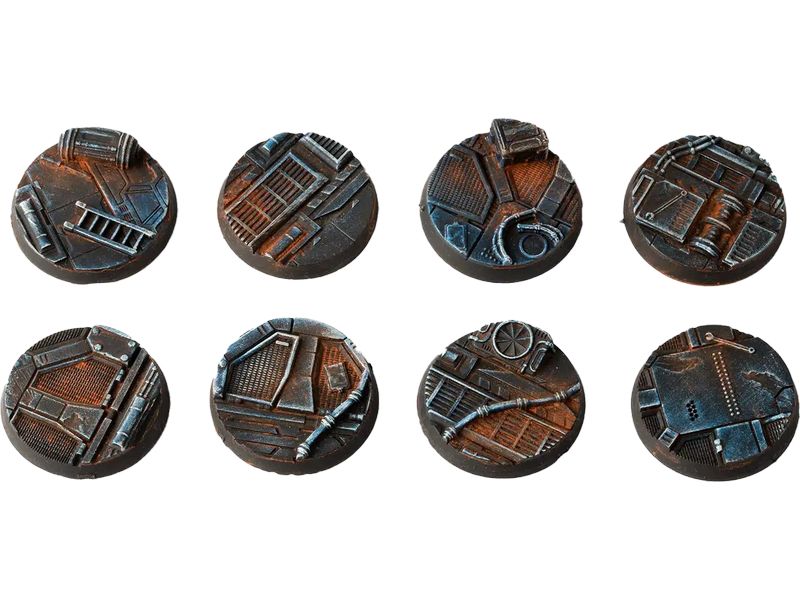 GamersGrass Spaceship Corridor round 32 mm (x8) Hochwertige Bases für den Miniaturenbau