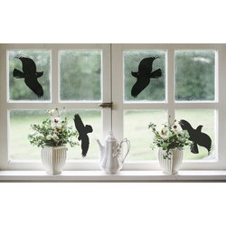 ZDesign HOME Étiquette d'oiseau pour fenêtre, noir