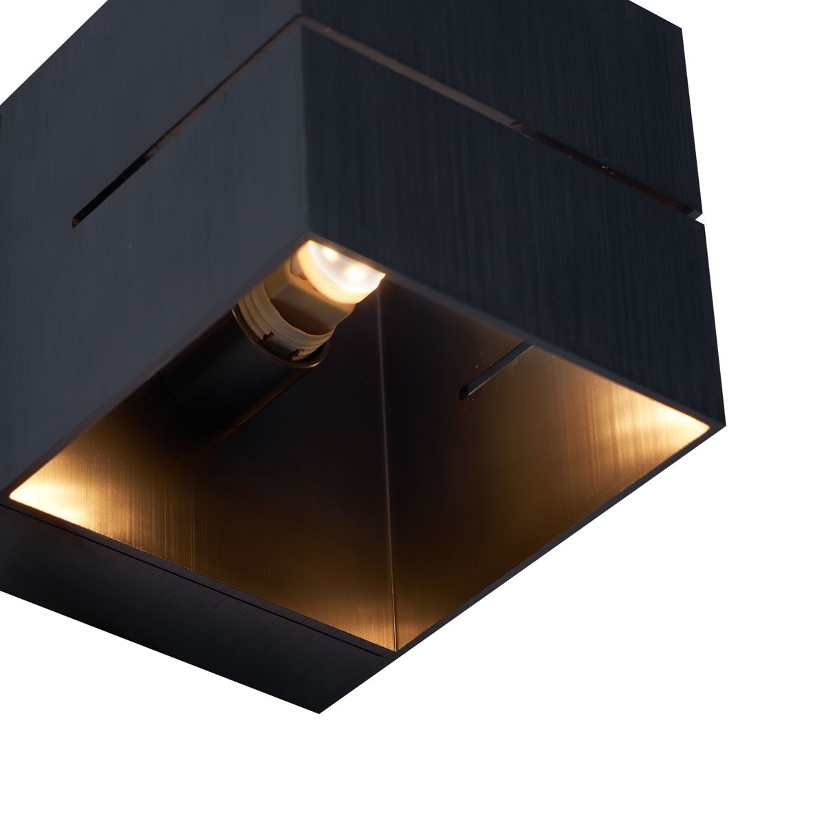 Moderne wandlamp gunmetal met lichteffect - Transfer Groove