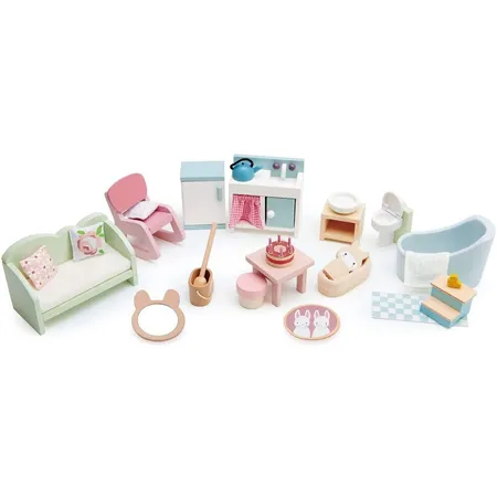tender leaf toys Puppenmöbel Set im Landhaus-Stil