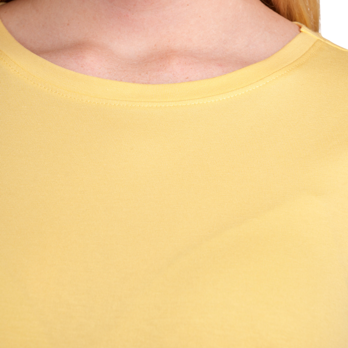 Gina Benotti Damen T-Shirt im Basic-Look hellgelb