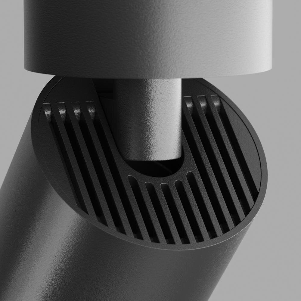 Focus opbouw plafondlamp in zwart GU10 128mm
