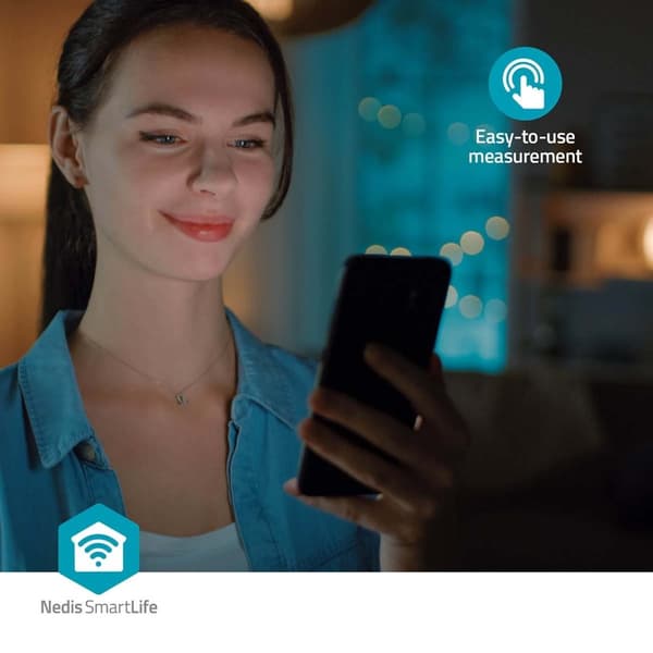 SmartLife Pulsoksymeter | Bluetooth | OLED-Skjerm | Anti-bevegelse interferens / Auditiv alarm / Oksygenmetning (SpO2) / Perfusjonsindeks / Puls / Sen