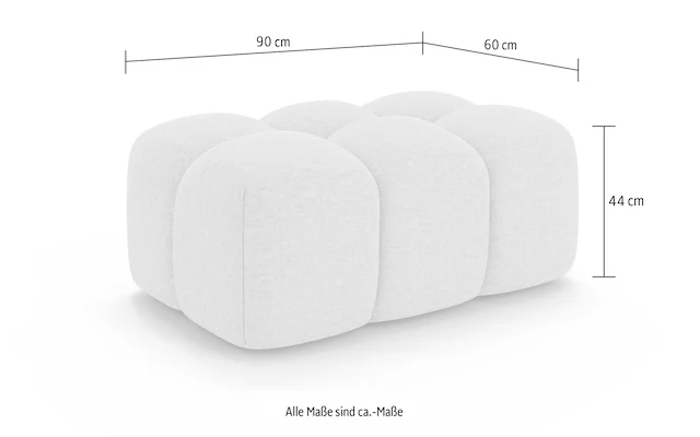 GOODproduct Polsterhocker »KALLIE Sitzhocker, Bubble-Optik, Masse B/T/H: 90/60/44 cm« moderne Steppung, hoher Sitzkomfort und modernes Design