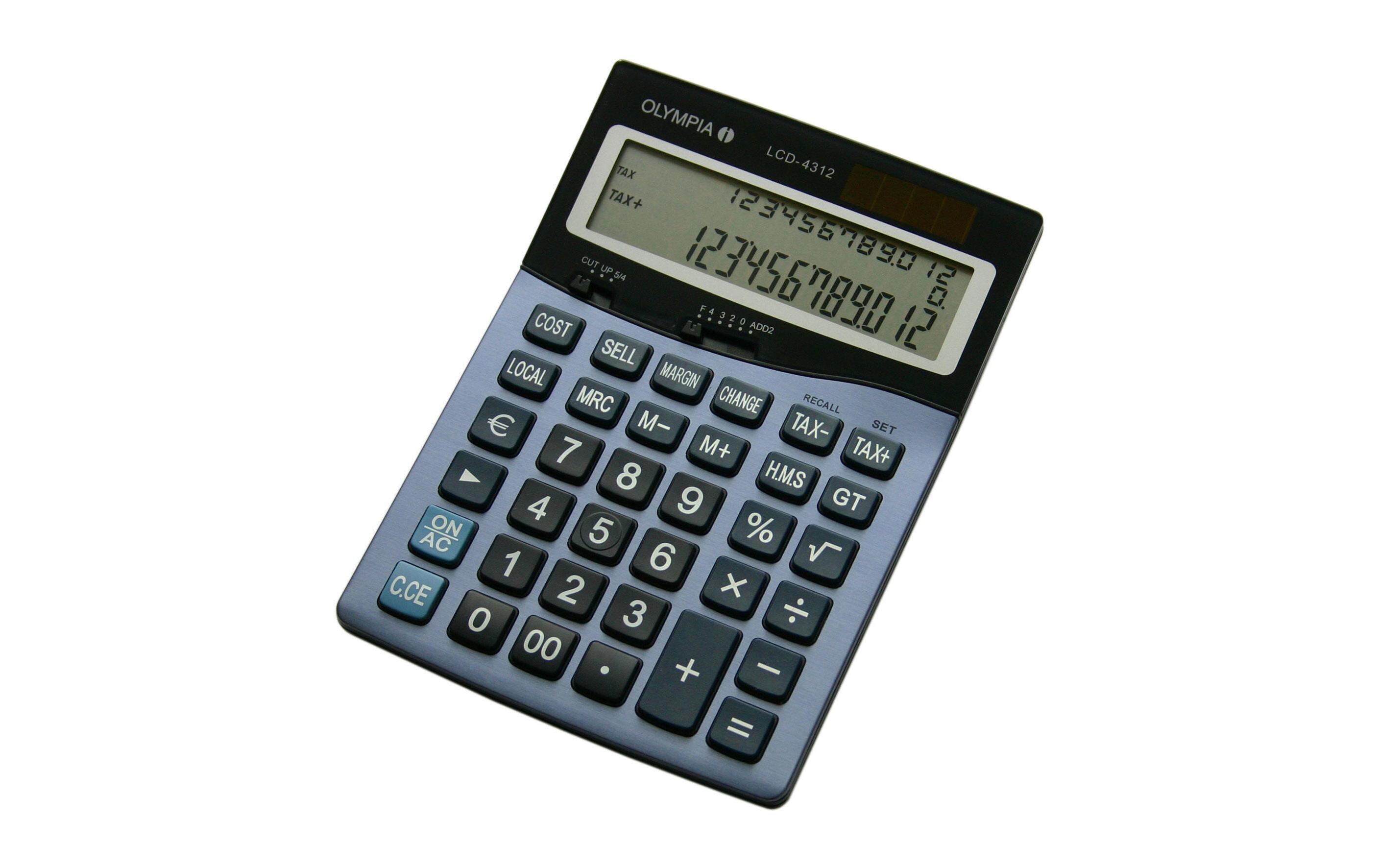 Taschenrechner LCD 4312Batterie- und solarbetriebener Tischrechner