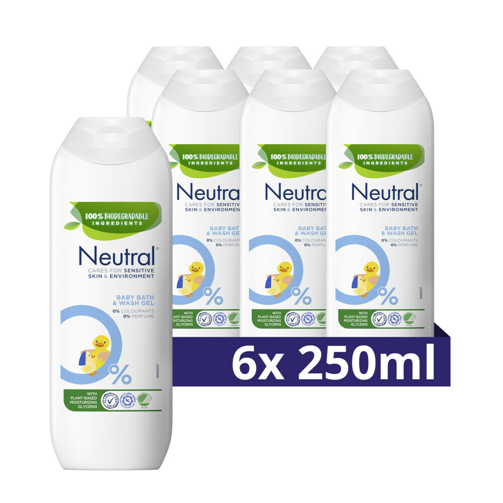 6x Neutral Baby Bad & Wasgel 0%250 ml