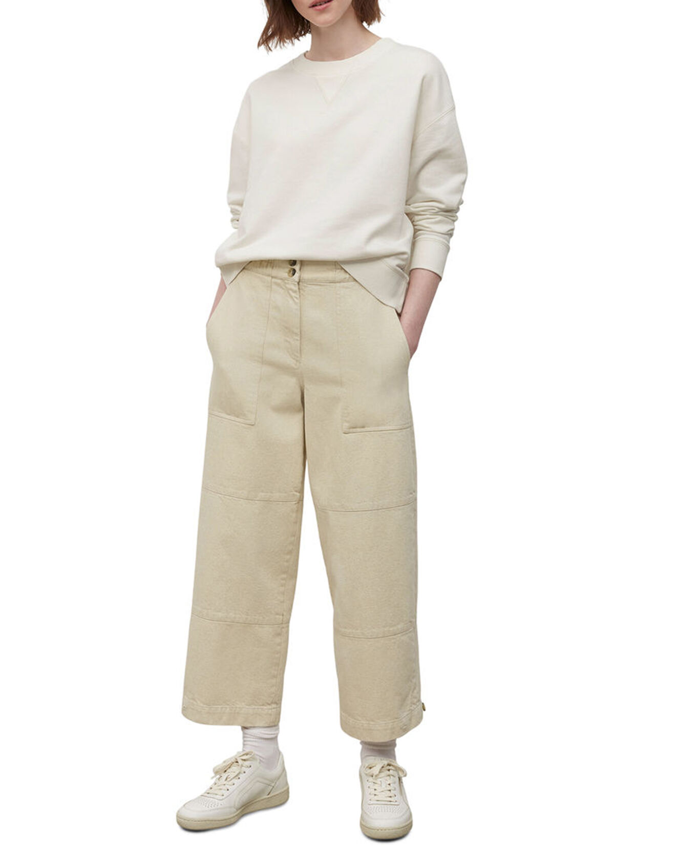 Marc O'Polo Sweat manches longues Coton Bio Colr blanc