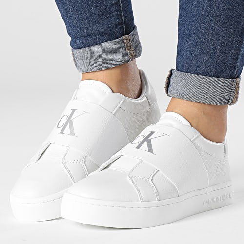 Baskets Femme Classic Cupsole Ribbon 0776 White Silver
