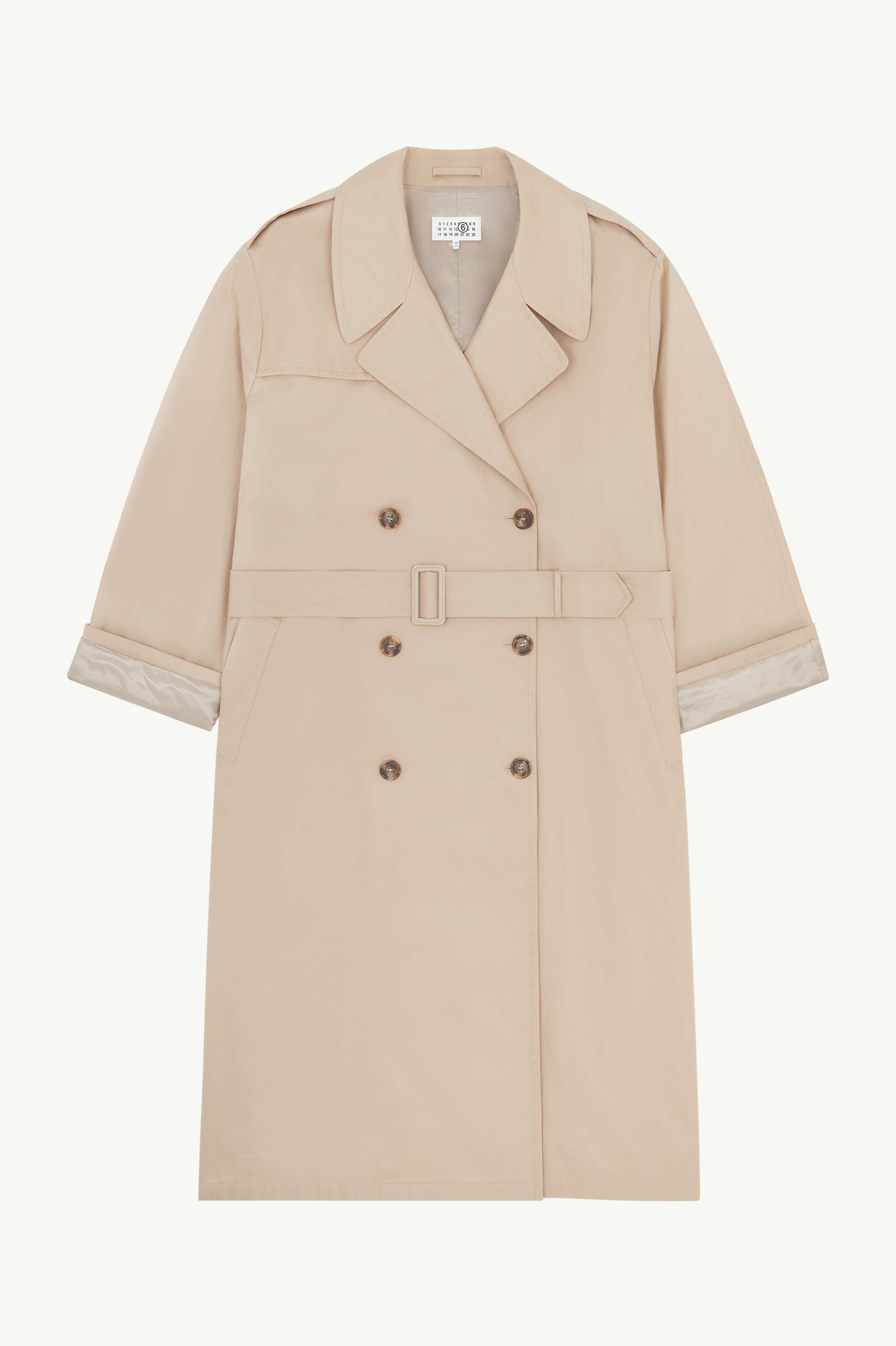 Trench à double boutonnage pour femme | MM6 Sable