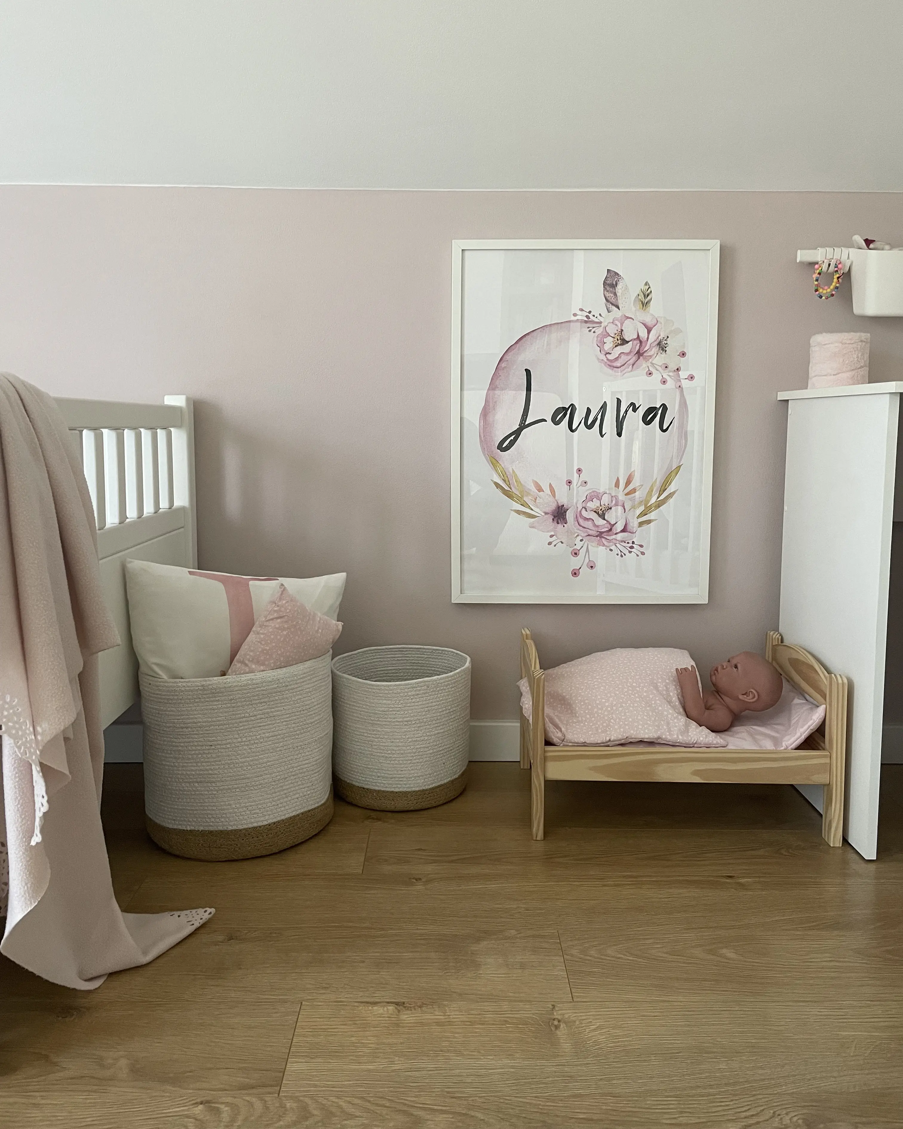 Set van 3 manden BASIMA Katoen Wit