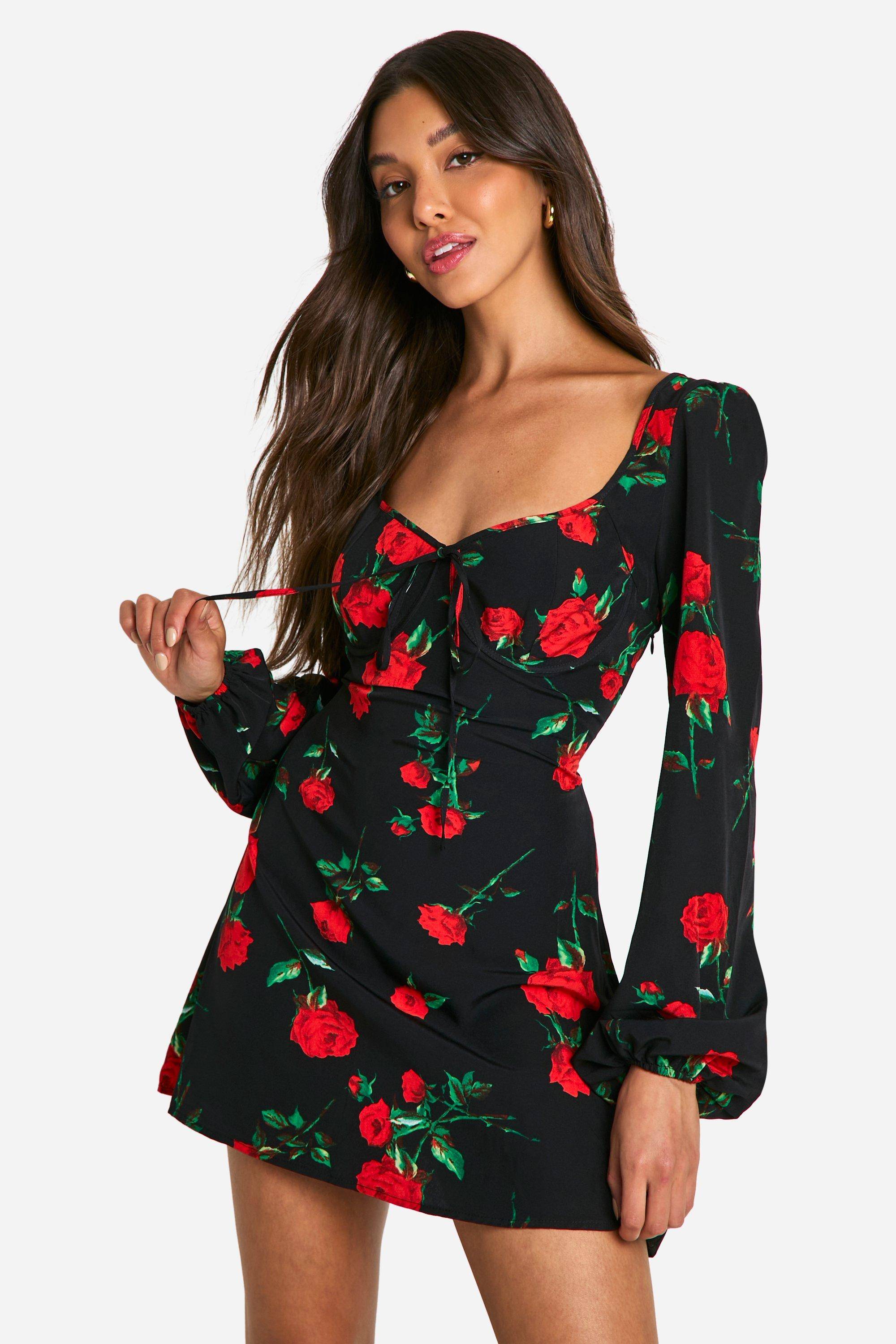 boohoo Mini robe laitière à fleurs
