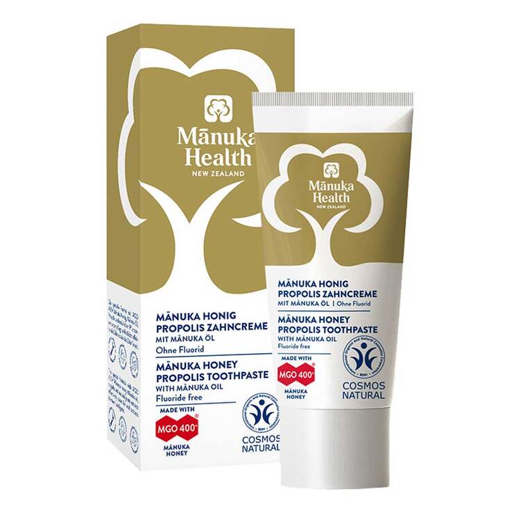 Manuka Health Honig-Propolis Zahncreme fluoridfrei, 20 ml