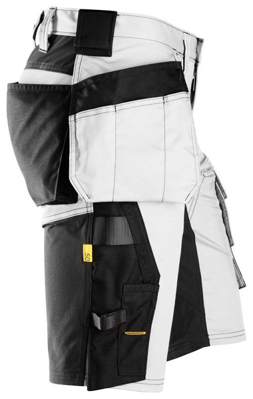 Snickers AllroundWork 6141 Stretch - Korte werkbroek - Wit - 62