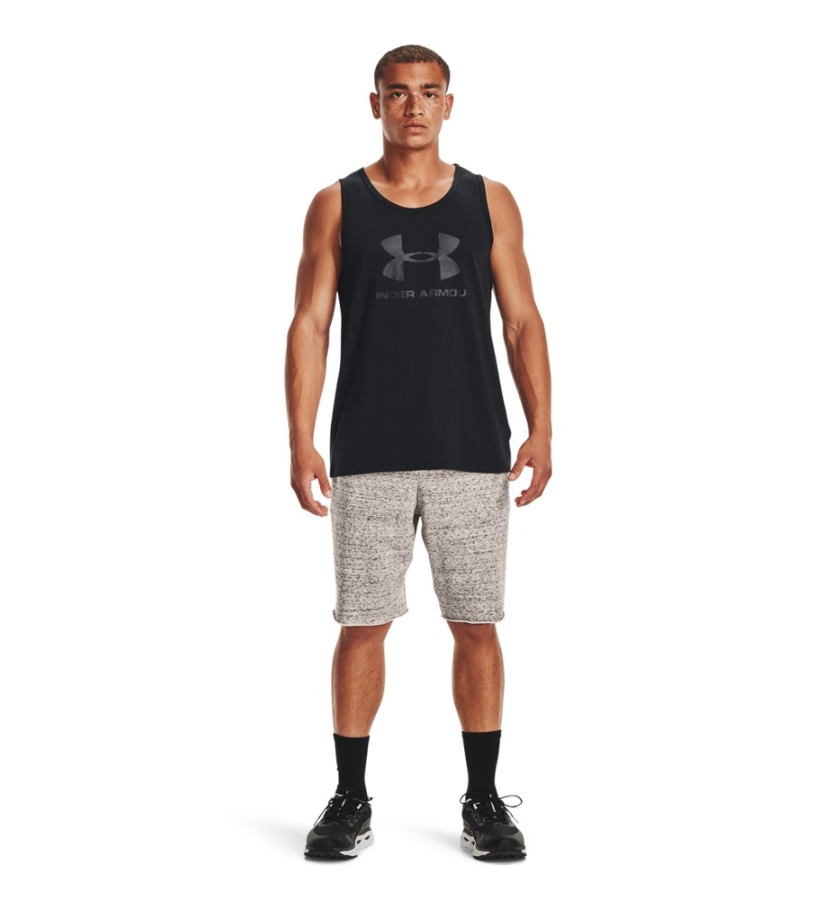 Camiseta regata preta Under Armour UA Sportstyle com logo
