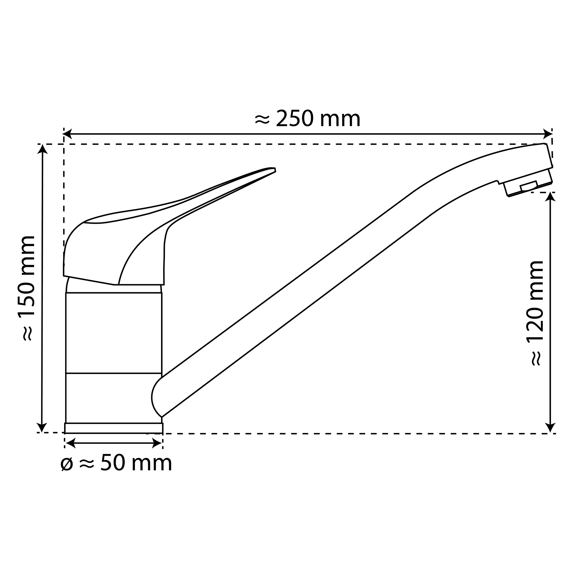 SISTANT Küchenarmatur - Chrom - Hochdruck - schwenkbar