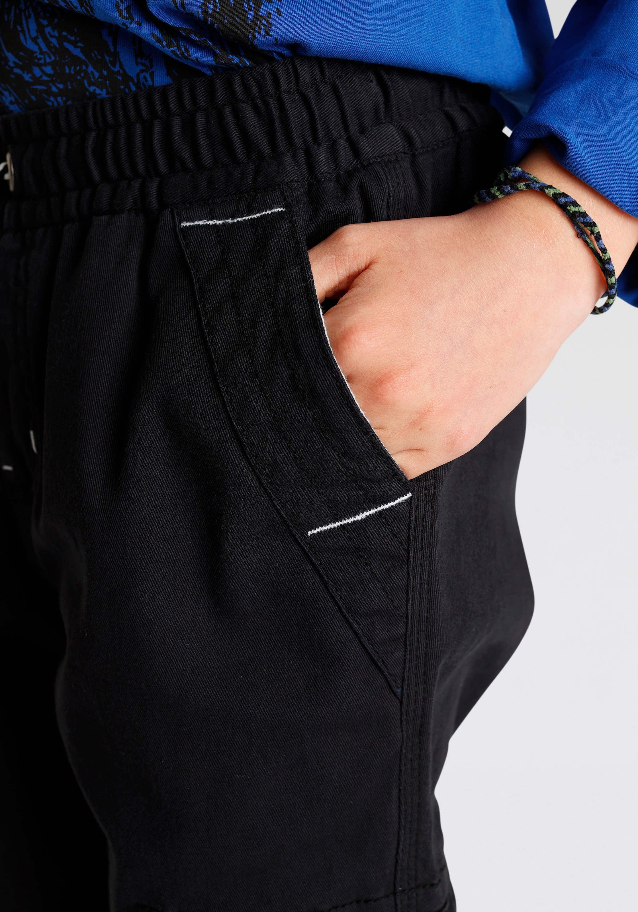 KIDSWORLD Cargohose », bequeme Schlupfform mit Stretch«  für Jungen