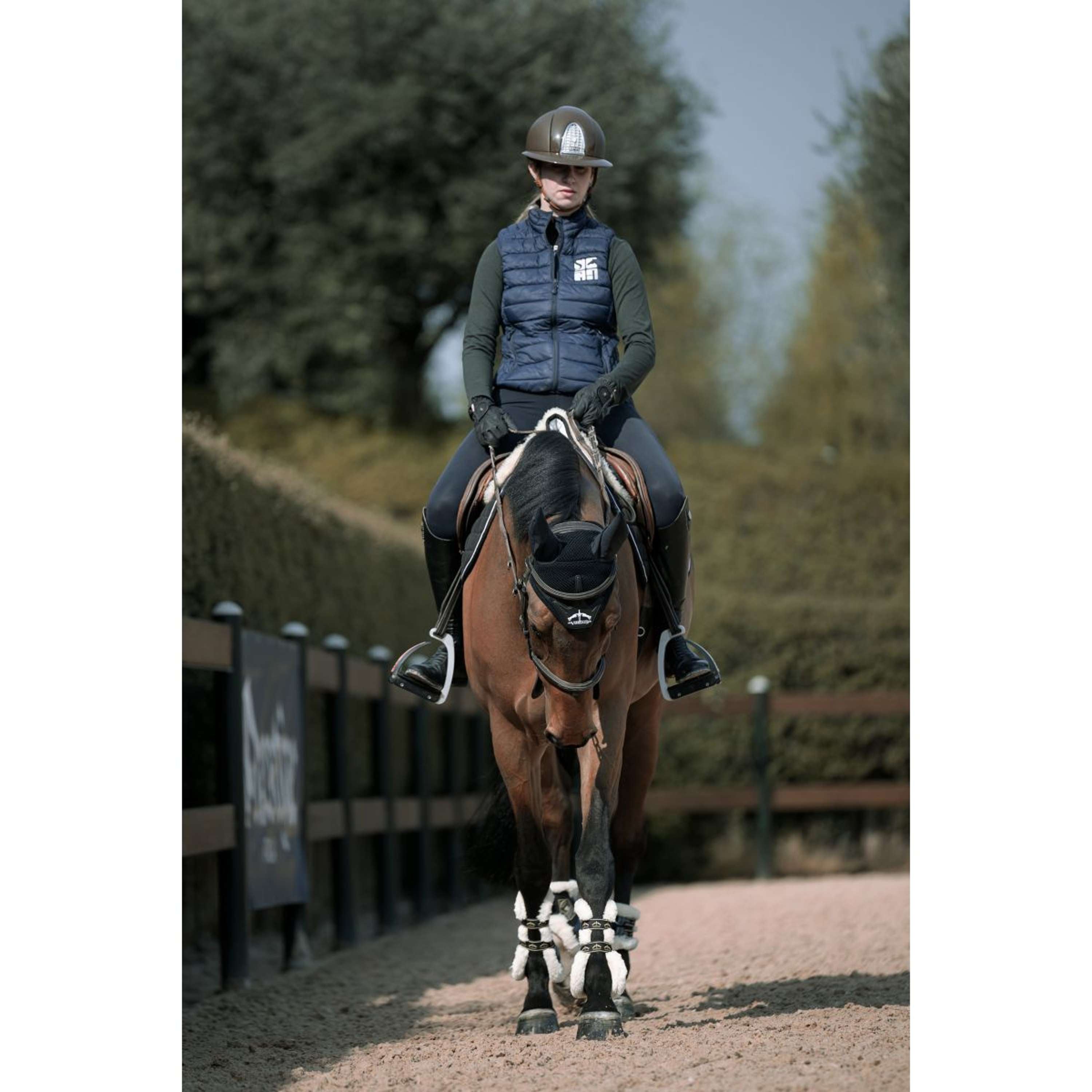 Veredus Peesbeschermers Carbon Gel Absolute Save the Sheep Front Zwart