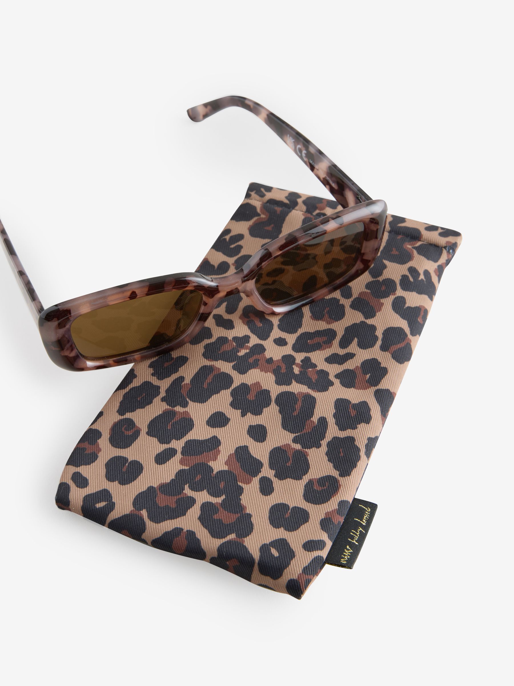 Never Fully Dressed Rectangle Tortoiseshell Sunglasses