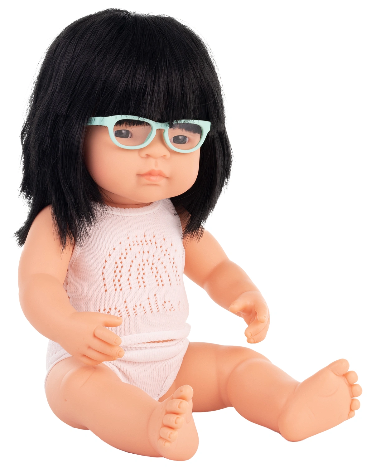Puppen-Brille DURCHSICHT in türkis