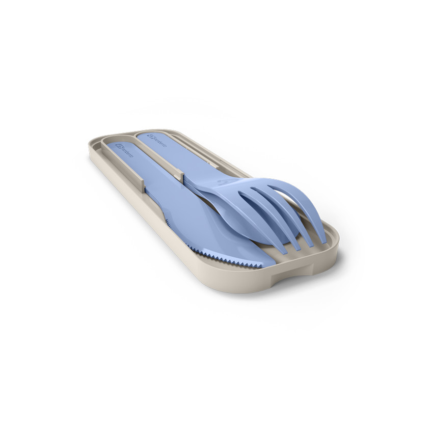 Set de 3 couverts en plastique PLA bleu infinity