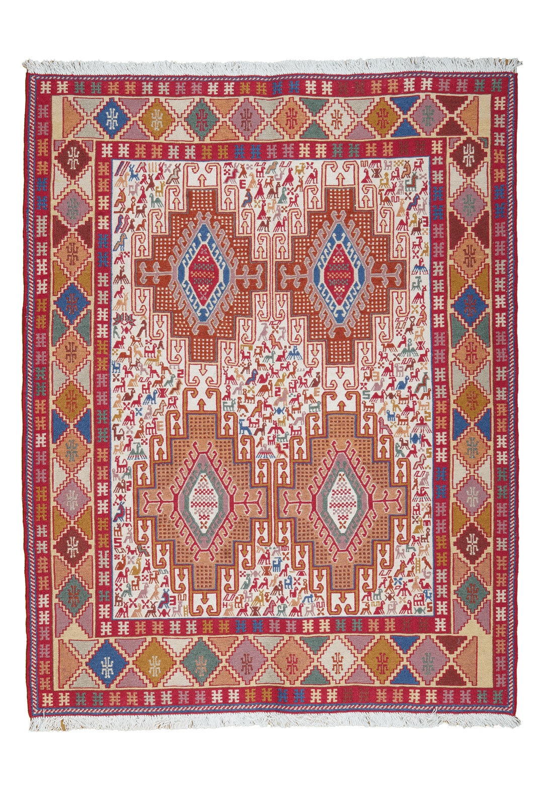 porta x Ipek Kelimteppich SUMAK SHAHSAVAN ANNELIESE 109 x 141 cm mehrfarbig