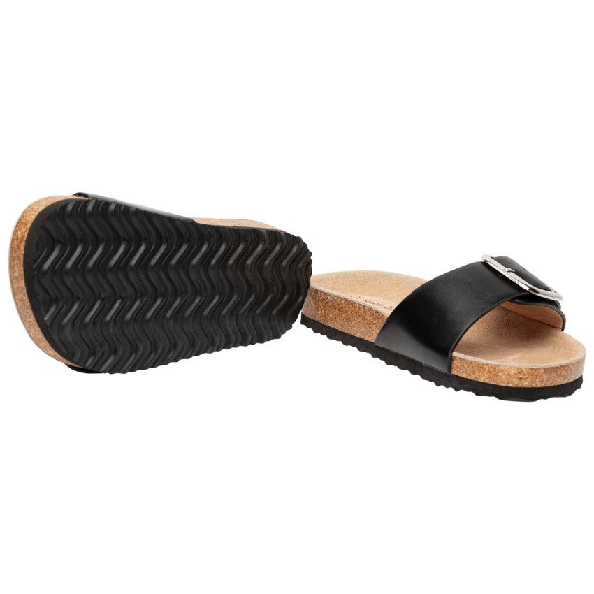 Nu-pieds à bride avec boucle pour fille - Noir