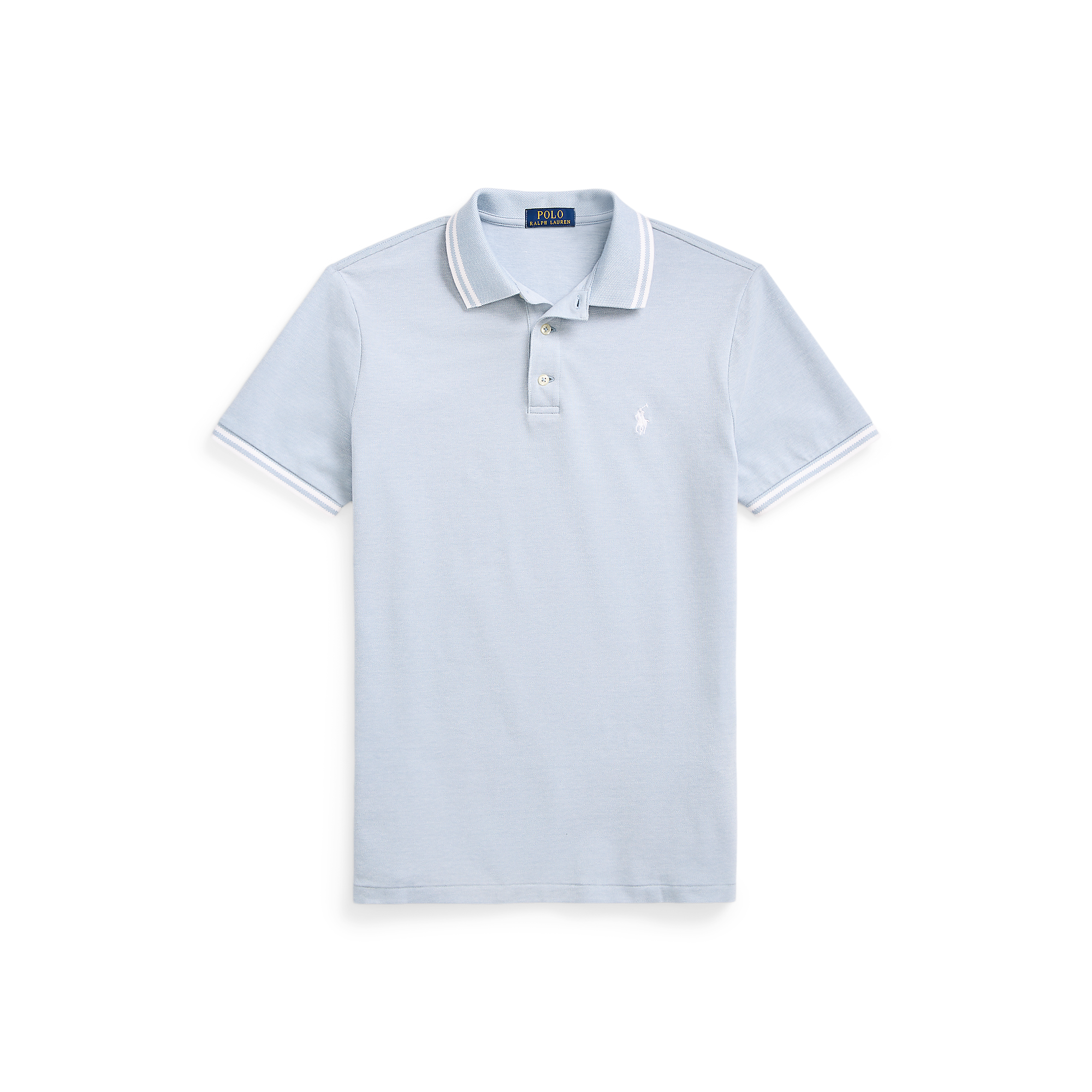 Polo regular-fit en coton mélangé | Bleu