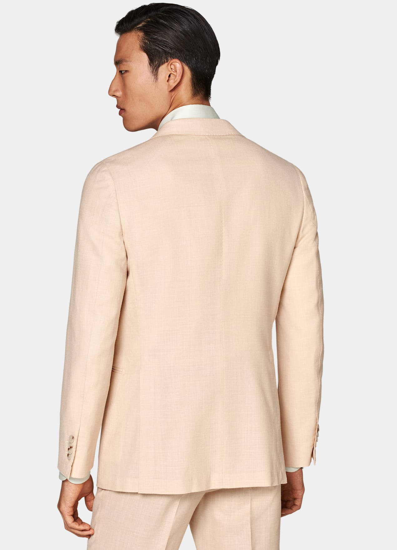 Costume Havana coupe Tailored rose clair