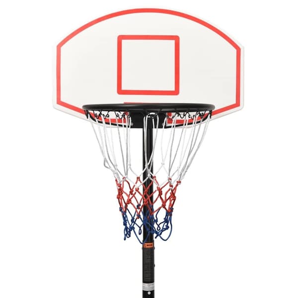 vidaXL Basketballstativ hvit 216-250 cm polyeten