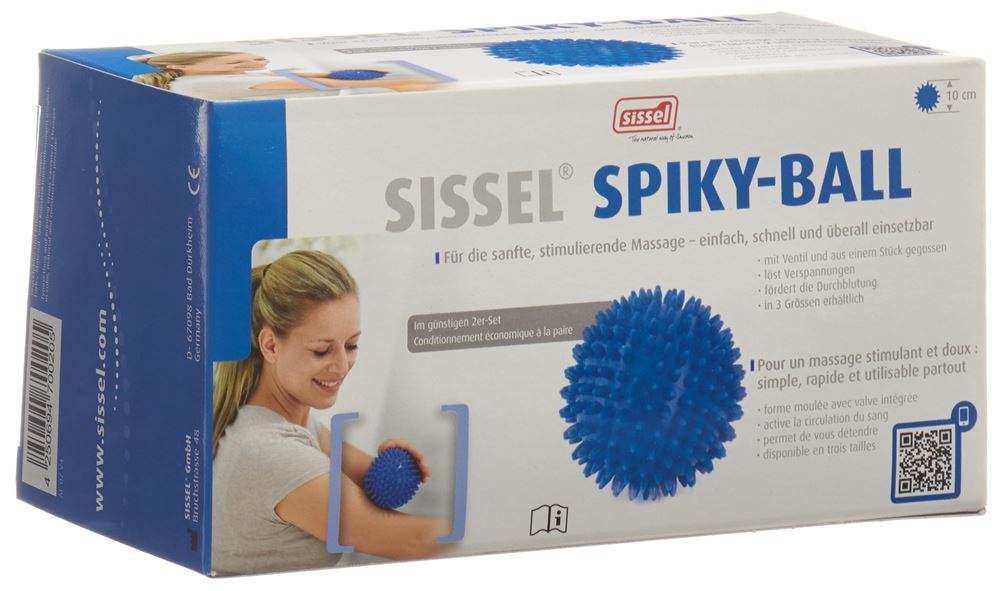 Sissel Spiky-Ball<br>2 Stück, 10cm, blau