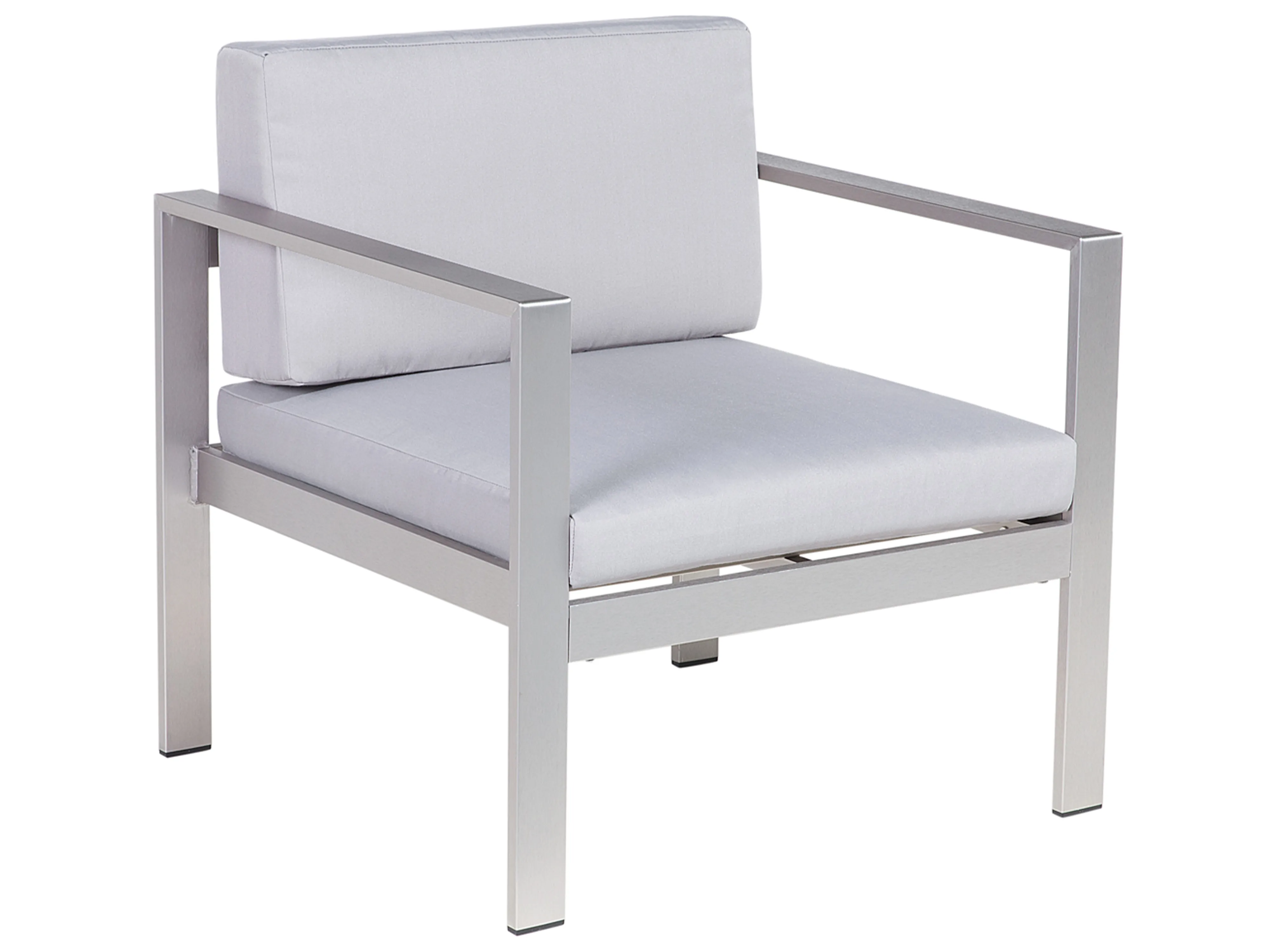 Loungeset met tafel 4-zits SALERNO Metaal Lichtgrijs
