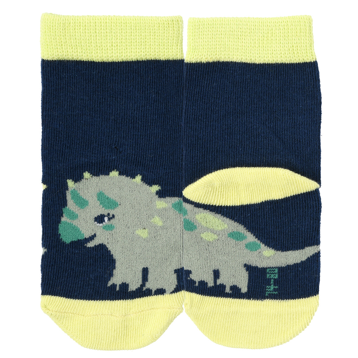 Topomini 5 Paar Baby Socken mit Dino-Motiven blau / grün / hellbeige