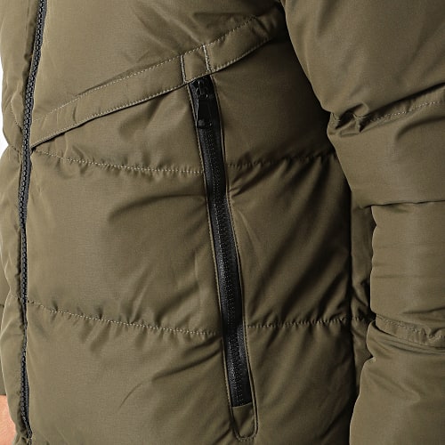 Doudoune Capuche Longue Vert Kaki