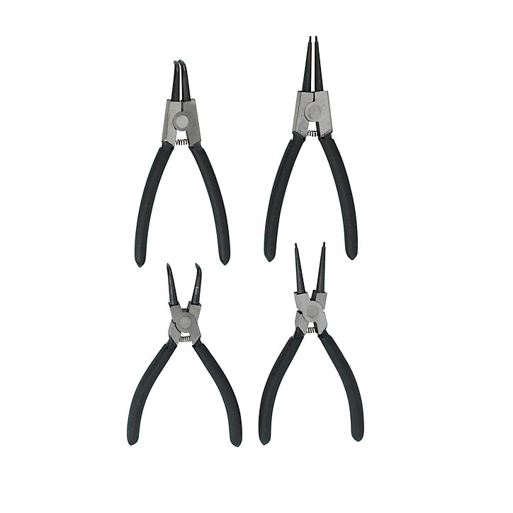 Pince circlips mâchoire bec long, 4 pièces