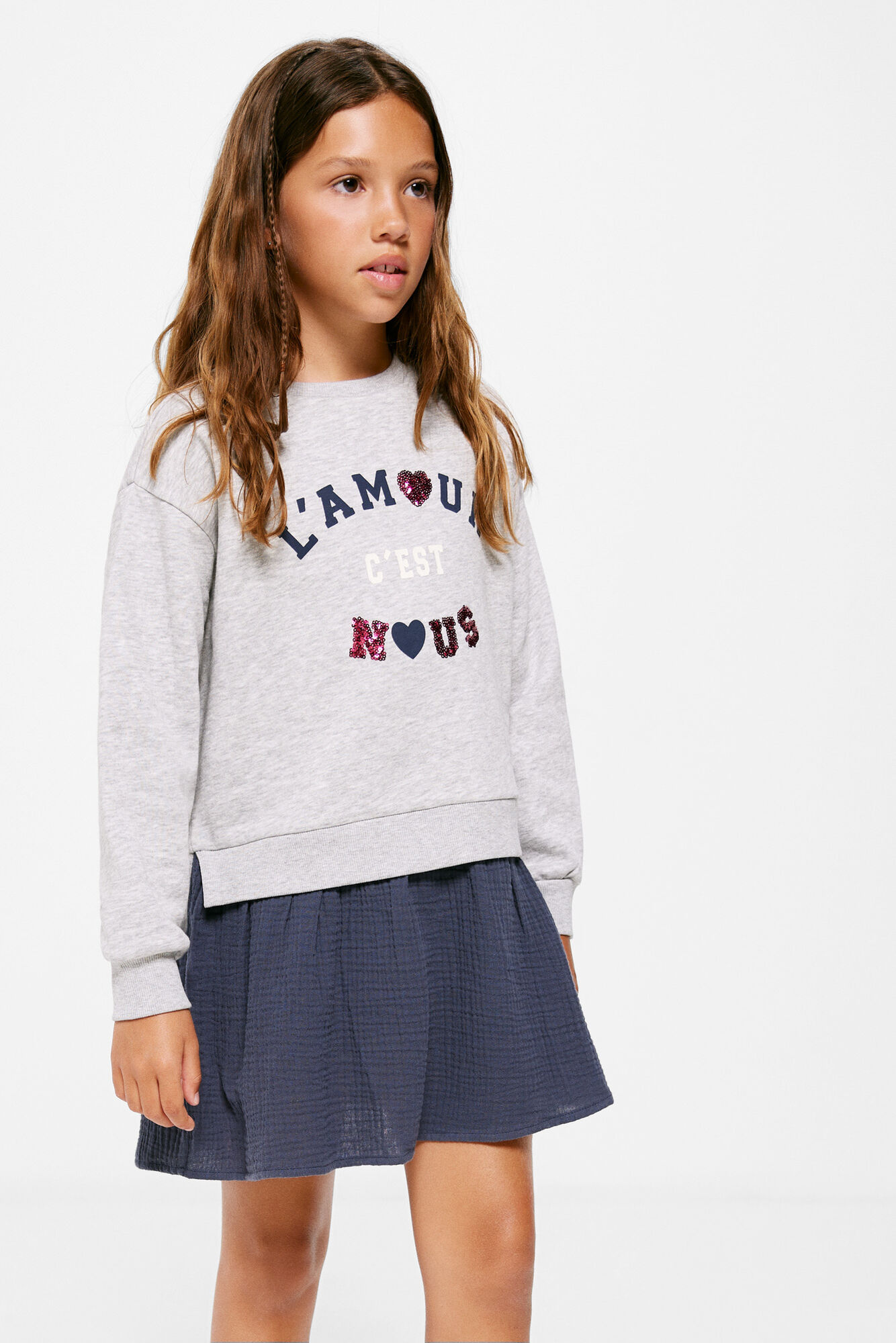Vestido de moletom infantil