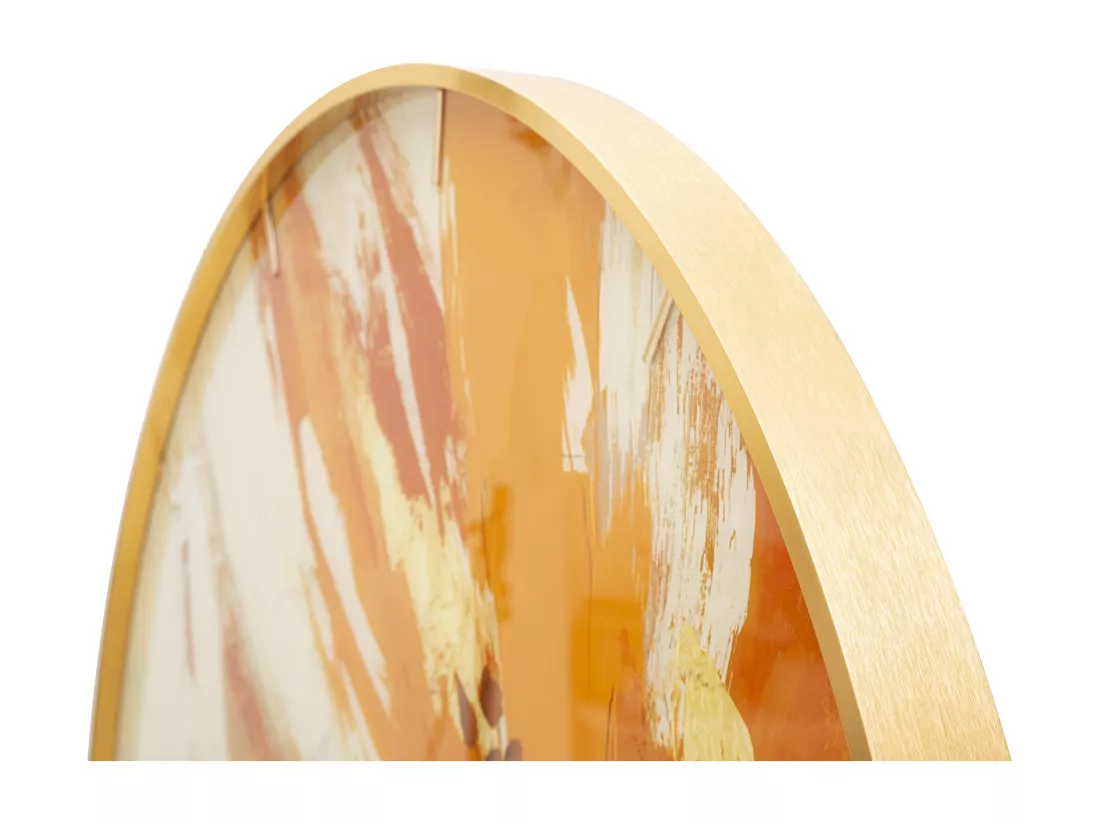 Horloge murale ronde en fibre de bois multicolore Ø cm 80x5