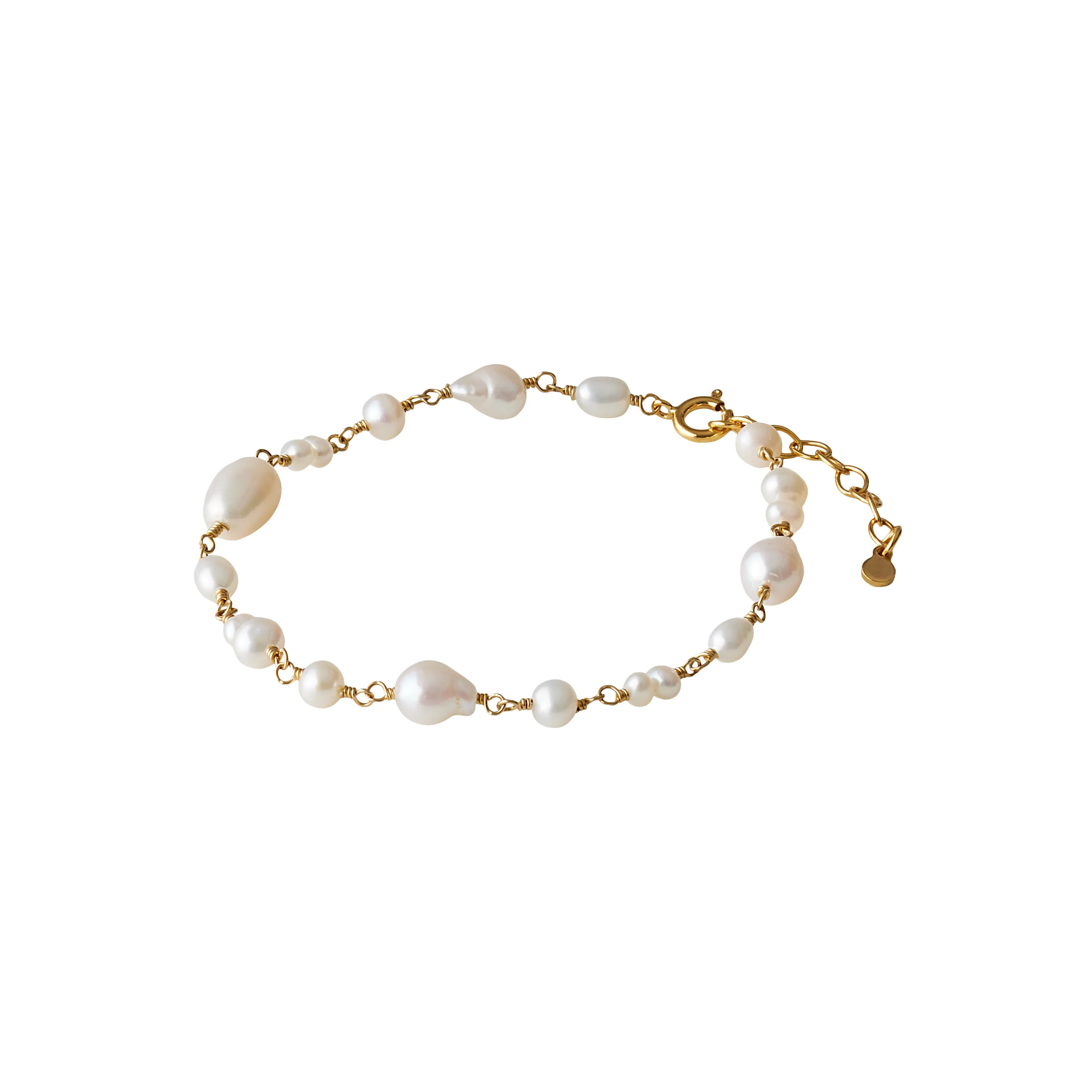 Pernille Corydon  White Dreams armbånd - forgyldt