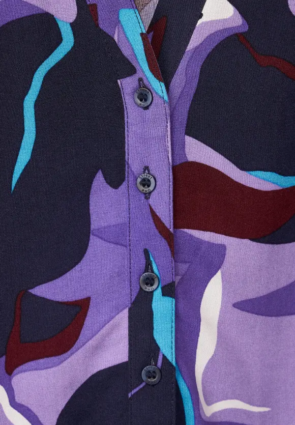 Viskose Bluse mit Print - lupine lilac
