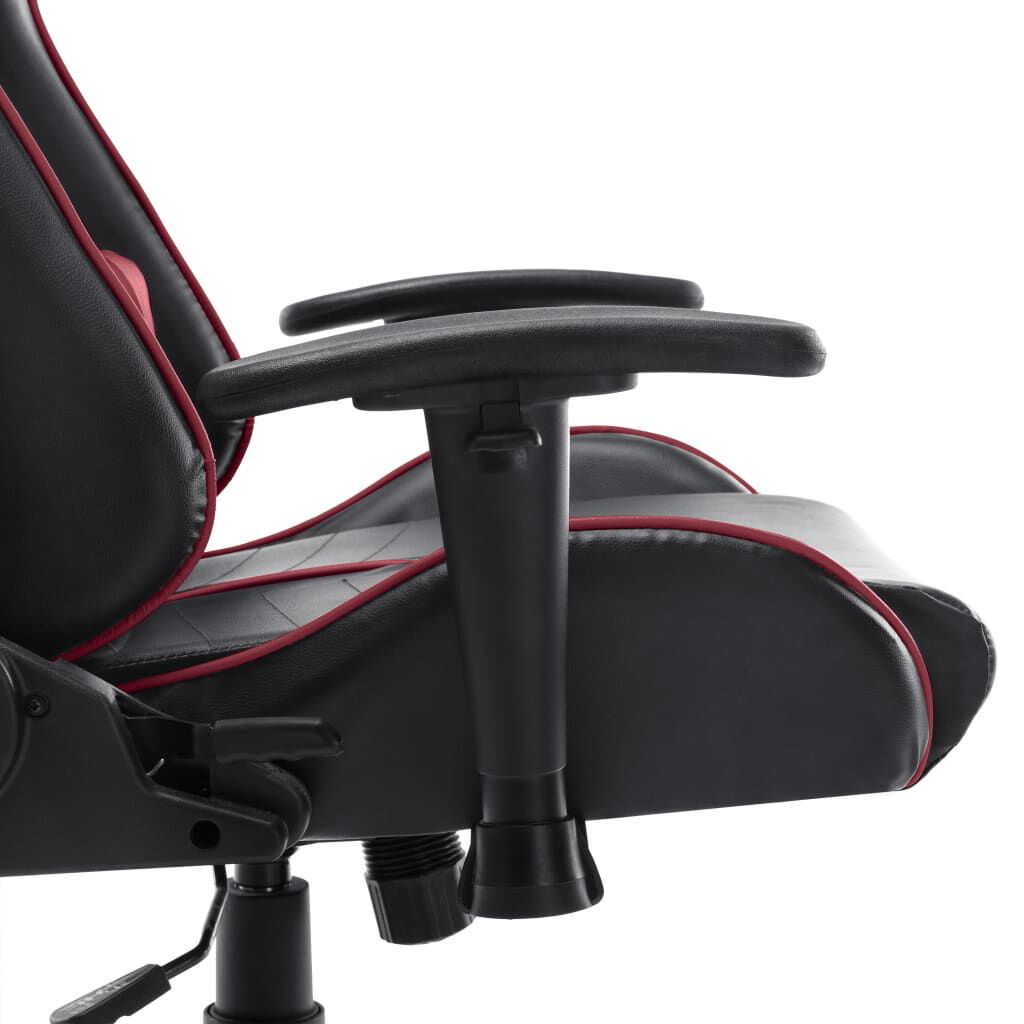 vidaXL Gaming stoel, zwart en bordeauxrood, kunstleer