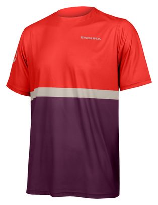 T-Shirt Technique Endura SingleTrack Core II Aubergine Violet / Rouge