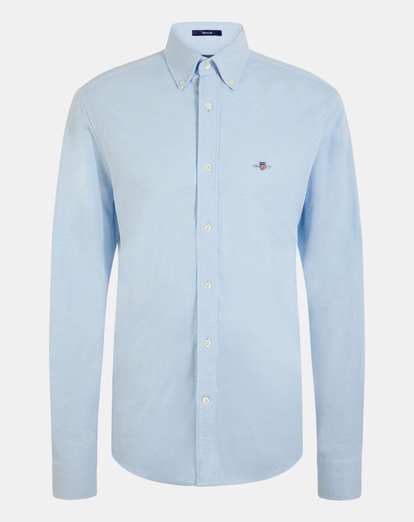 Gant Chemise Regular Fit unie Piquée bleu ciel