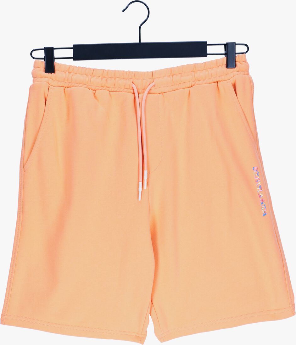SCOTCH & SODA oranje scotch & soda korte broek sweat short in organic cotton