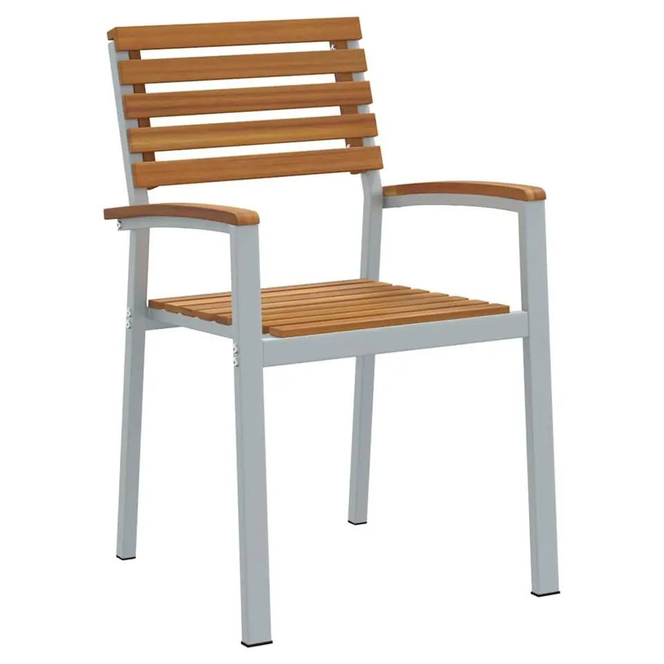 vidaXL - Tuinstoel - Bruin - Massief acaciahout - 56 x 57 x 87cm