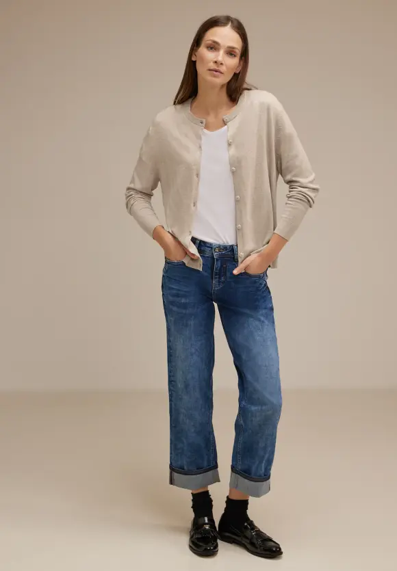 Basic Cardigan - spring sand melange