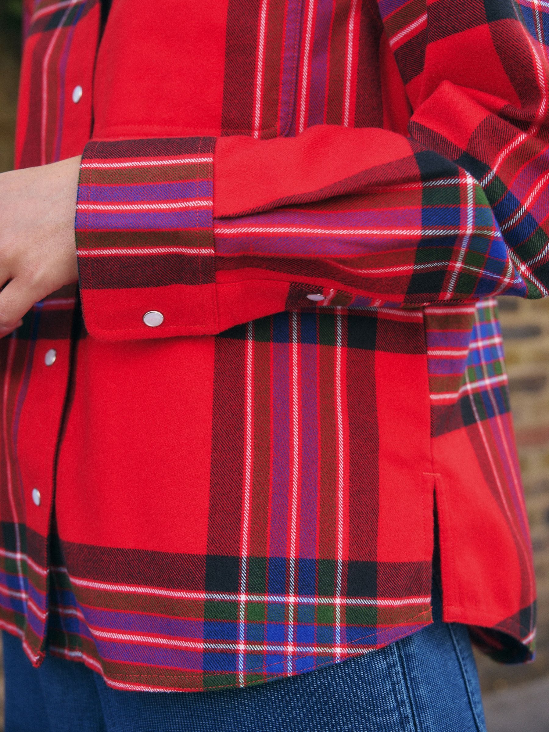 Rood/blauw geruit - Overhemd met lange mouwen