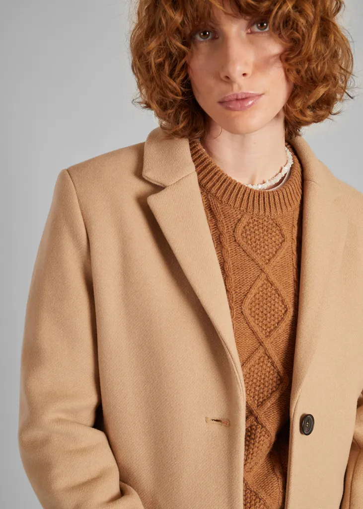 Manteau droit en laine vierge fabriqué en France L'Exception Paris