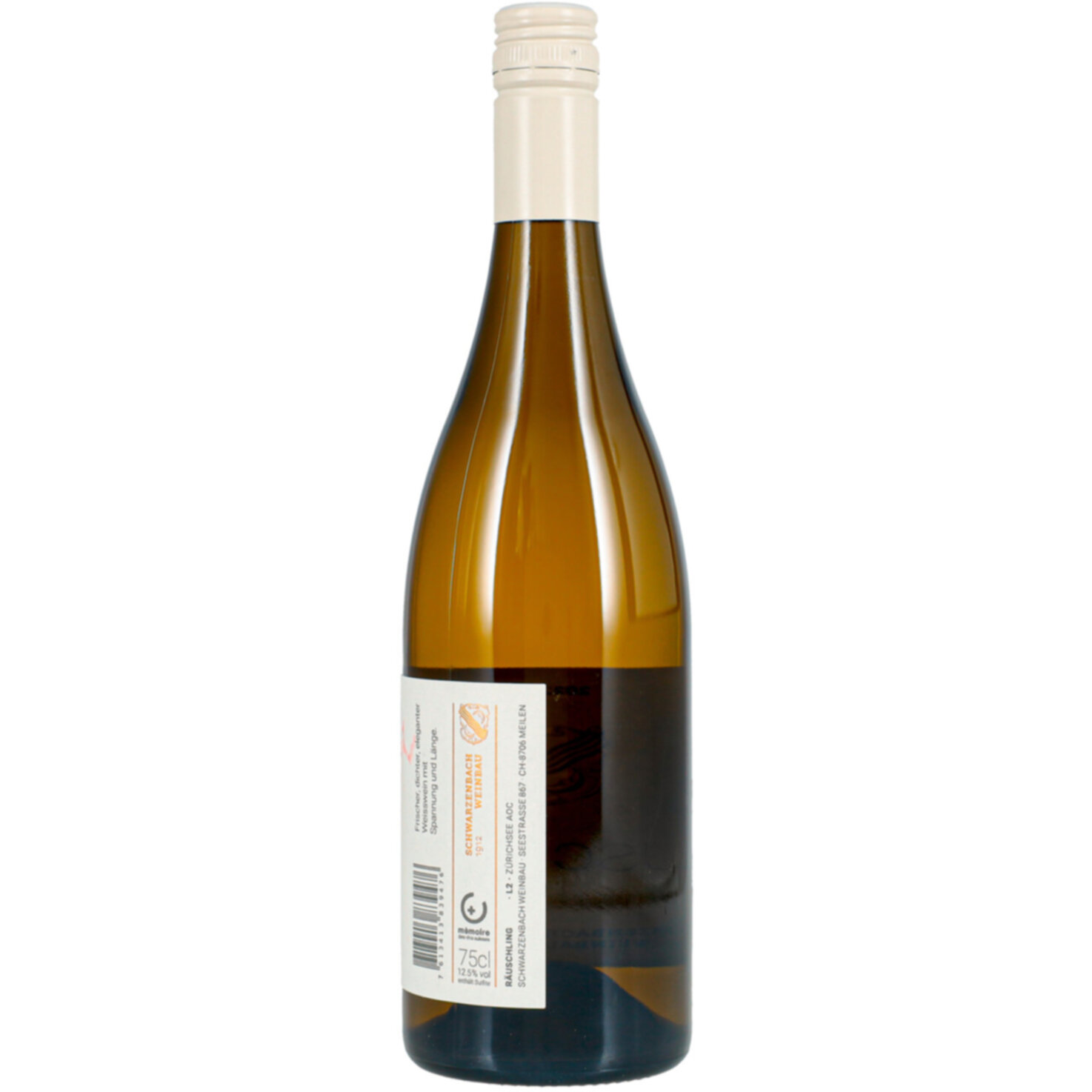 Zürichsee AOC Räuschling Schwarzenbach Weinbau -75cl