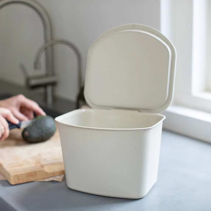 Koziol - Bibo Bio Abfall Behälter, cotton white