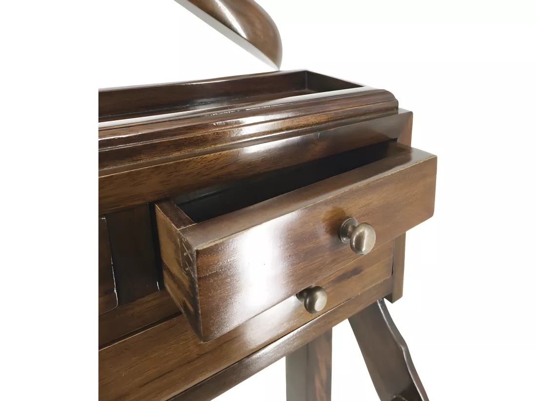 VINTAGE - Valet de chambre en bois d'acajou couleur marron